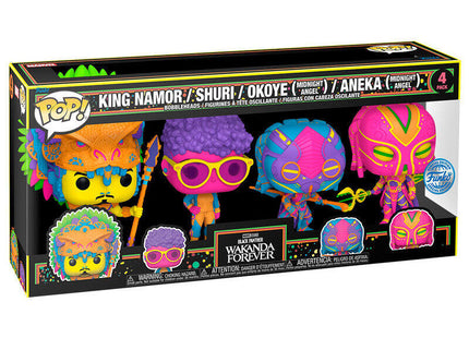 Pack De 2 Unidades - Blister 4 Figuras Pop Marvel Black Panther Wakanda Forever Exclusive