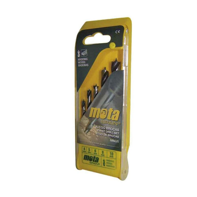 Pack De 2 Unidades - Juego 5 Brocas Para Madera De 4mm A 10mm Mmj5 Mota