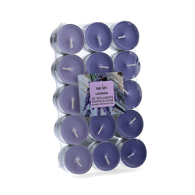 Pack De 2 Unidades - Pack 30 Unid. Velas Con Aroma Lavanda 3,7cm Magic Lights