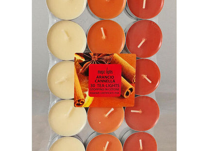Pack De 2 Unidades - Pack 30 Unid. Velas Con Aroma Naranja-Canela 3,7cm Magic Lights