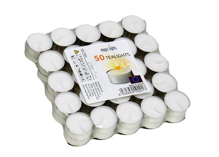Pack De 2 Unidades - Pack 50 Unid. Velas Blancas 12g Sin Aroma Magic Lights
