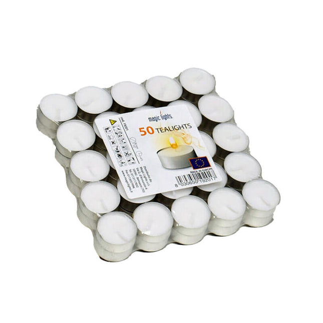 Pack De 2 Unidades - Pack 50 Unid. Velas Blancas 12g Sin Aroma Magic Lights