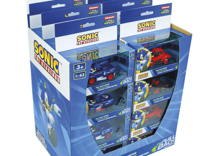Pack De 24 Unidades - Coche Pull Speed Sonic The Hedgehog Kart Surtido