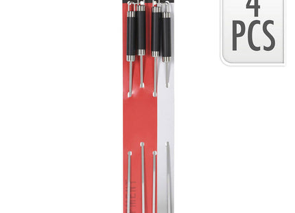 Pack De 4 Brochetas De Acero Inoxidable 46,5cm Para Barbacoa