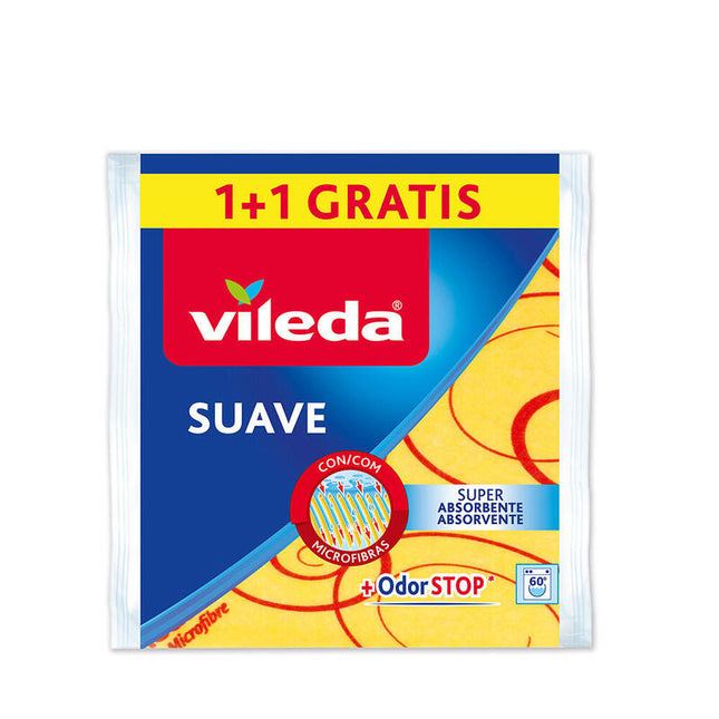 Pack De 5 Unidades - Bayeta Amarilla Suave 1+1 30% Microfibra 148936 Vileda