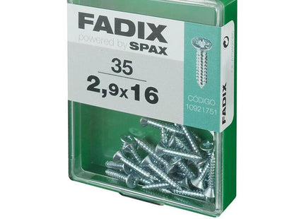Pack De 5 Unidades - Caja M 35 Unid. Tornillo Rosca Chapa Cp Cinc 2,9x16mm Fadix