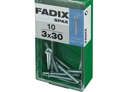 Pack De 5 Unidades - Caja S 10 Unid. Tornillo Metrica Cp M 3x30mm Fadix
