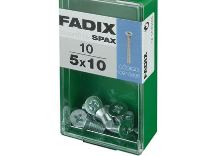 Pack De 5 Unidades - Caja S 10 Unid. Tornillo Metrica Cp M 5x10mm Fadix