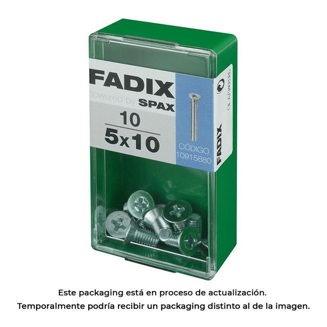 Pack De 5 Unidades - Caja S 10 Unid. Tornillo Metrica Cp M 5x10mm Fadix