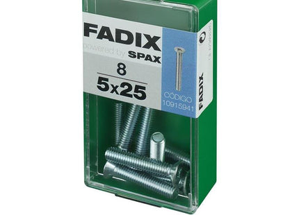 Pack De 5 Unidades - Caja S 8 Unid. Tornillo Metrica Cp M 5x25mm Fadix