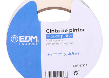 Pack De 6 Unidades - Cinta De Pintor 45m X 36mm Edm "Kreep"