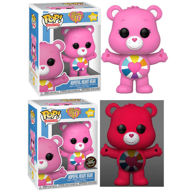 Pack De 6 Unidades - Figura Pop Care Bears 40th Anniversary Hopeful Heart Bear 5 + 1 Chase