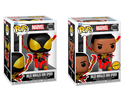 Pack De 6 Unidades - Figura Pop Marvel Miles Morales Iron Spider 5 + 1 Chase