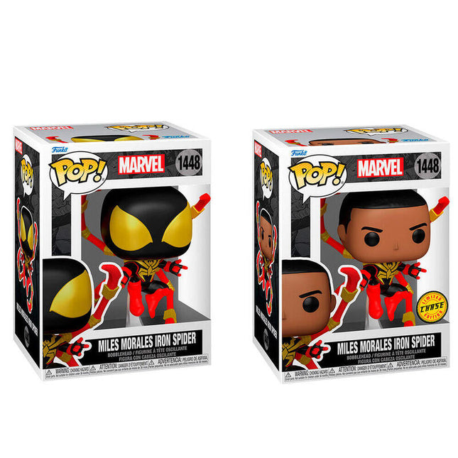 Pack De 6 Unidades - Figura Pop Marvel Miles Morales Iron Spider 5 + 1 Chase