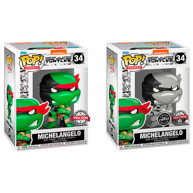 Pack De 6 Unidades - Figura Pop Tortugas Ninja Michelangelo Exclusive 5 + 1 Chase