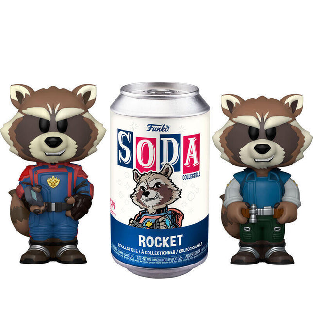Pack De 6 Unidades - Figura Vinyl Soda Marvel Guardianes De La Galaxia Rocket 5 + 1 Chase