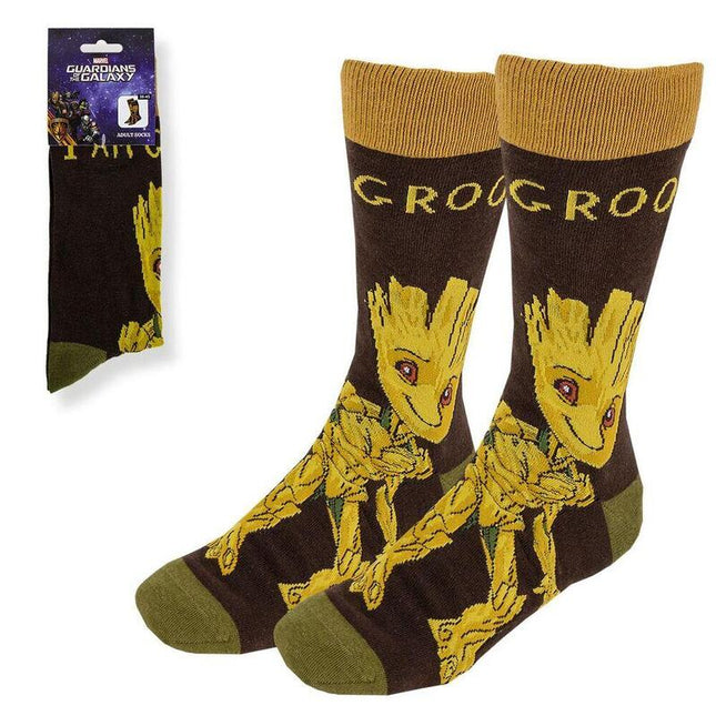 Pack De 6 Unidades - Set Calcetines Groot Guardianes De La Galaxia Marvel Adulto