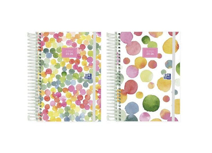 Pack De 8 Unidades Oxford Joy Agenda Escolar 25/26 Espiral Dia Pagina - Tamaño 8º - Tapa Extradura - Esquinas