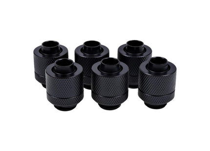 Pack Racores Compresion Alphacool Eiszapfen Negro 6 Unidades/13-10mm/Laton/Tubo Blando 1011157