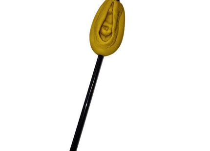 Pajita Con Adorno Forma De Vagina Dorada