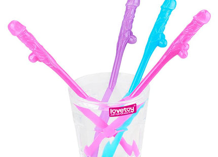 Pajitas Pene Vario Color Pack De 9