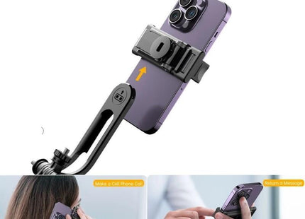 Palo Selfie C13d Con Led, Trípode Extensible 1.35m Para Móviles Y Cámaras - Con Mando Inalámbrico Negro