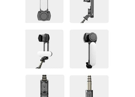 Palo Selfie Gimbal Q09 - Estabilizador De Smartphone Rotación 360º Con Mando Inalámbrico Negro
