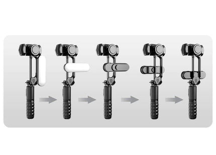 Palo Selfie Gimbal Q09 - Estabilizador De Smartphone Rotación 360º Con Mando Inalámbrico Negro