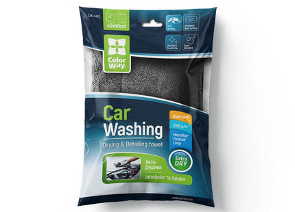 Paño De Microfibra Universal Para Coche, Extra Seco, 1200 G/M², 40 X 40 Cm, Color Gris