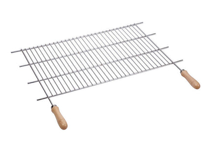 Parrilla Barbacoa De Zinc. 80x40cm Asas De Madera Sauvic