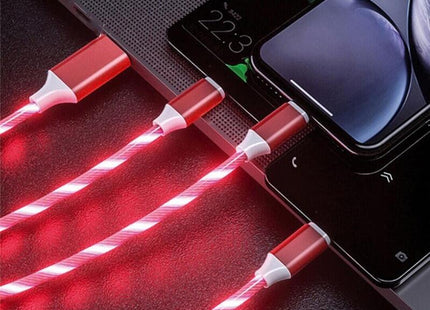 Platinet Cable Tipo-C Luces Led Rojo 1.5a 1m