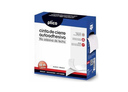 Plico Cinta De Cierre Autoadhesiva 10mx20mm Blanca