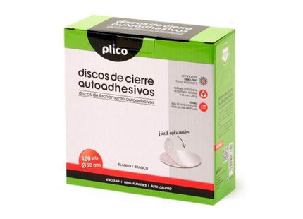 Plico Discos De Cierre Textil Autoadhesivo Ø20mm -Caja 400- Negro