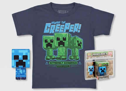 Pop & Tee Minecraft Charged Creeper Funko + Camiseta Talla Xl