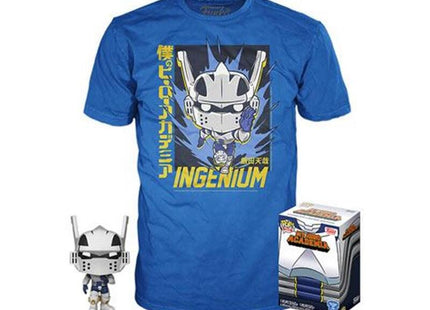 Pop & Tee My Hero Academia Tenya Iida Ingenium (Full Mech Suit) Funko + Camiseta Talla Xl