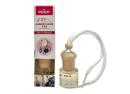 Prady Ambientador Coche Belle Epoque - Frasco De Cristal 6 Ml Y Cuerda Para Espejo Retrovisor