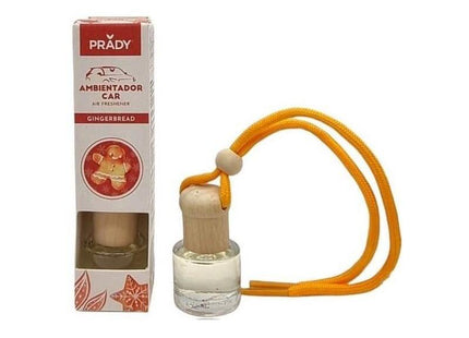 Prady Ambientador Coche Gingerbread - Frasco De Cristal 6 Ml Y Cuerda Para Espejo Retrovisor