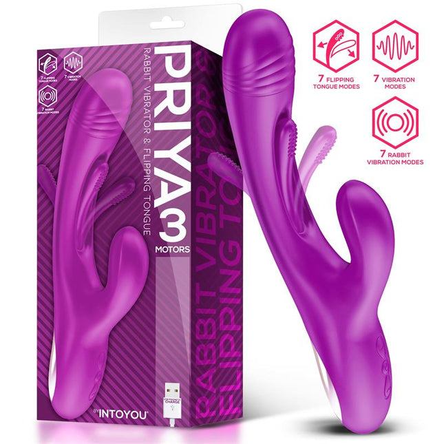 Priya Vibrador Con Lengua Con Movimiento Flipping