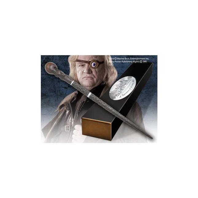 Replica The Noble Collection Harry Potter Alastor Moody Varita Con Caja Y Placa De Identificacion