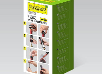 Sacacorchos Eléctrico Para Vino Maestro Mr-1623 Usb