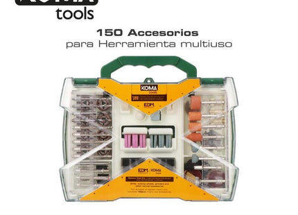 Set De 150 Accesorios Para Mini Herramienta Multiusos Rotativa Ref: 08709 Koma Tools