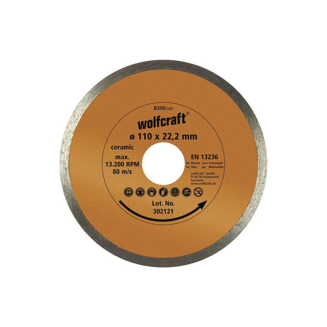 Set De 2 Discos Diamantados De Corte. Ø110mm 8390000 Wolfcraft