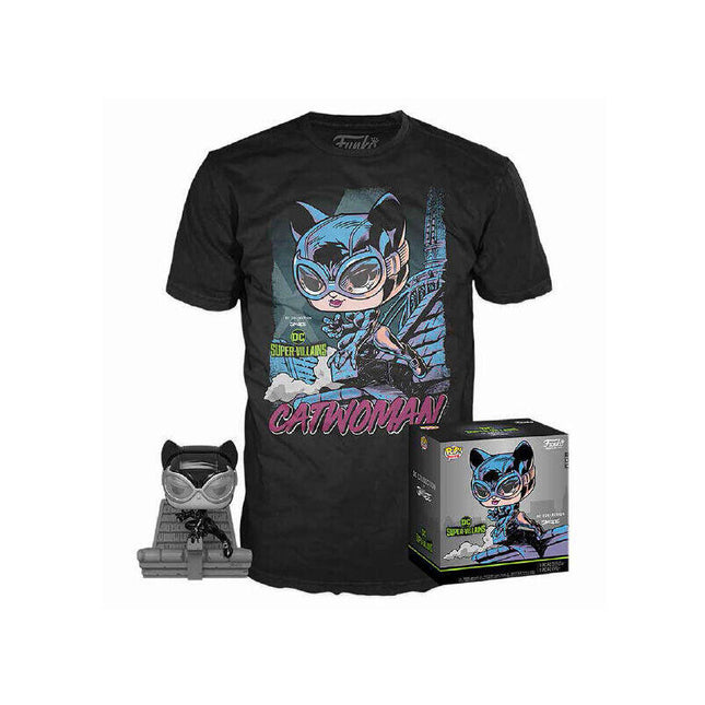 Set Figura Pop &#38; Tee Dc Jim Lee Catwoman