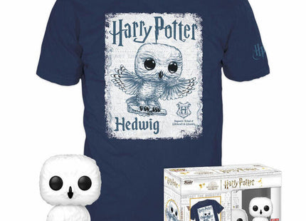 Set Figura Pop &#38; Tee Harry Potter Hedwig Talla S