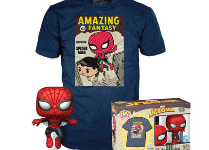 Set Figura Pop &#38; Tee Marvel Spiderman Comic Cover Talla S