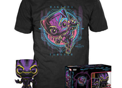 Set Figura Pop &#38; Tee Marvel Wakanda Forever Black Panther Exclusive Talla L