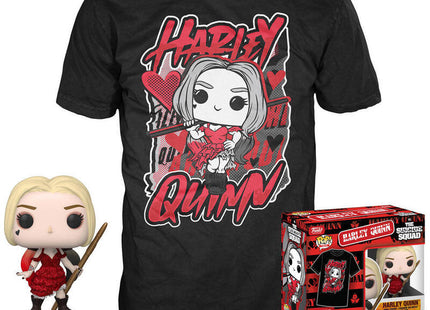 Set Figura Pop & Tee Dc Comics Escuadron Suicida Harley Quinn Talla M