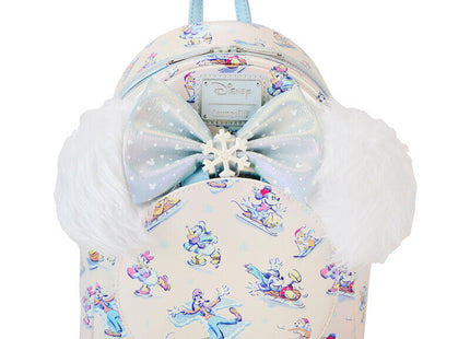 Set Mochila + Diadema Orejas Winter Wonderland Mickey And Friends Disney Loungefly 26cm