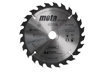 Sierra Circ Widia Ø180mm 24 Dientes Clp18 Sc724p Mota