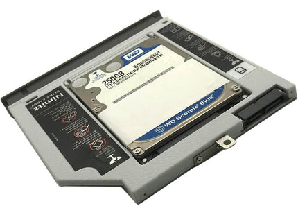Soporte Grabadora Ultracaddy 2º Hdd / Ssd Caddy Para Lenovo Ideapad 320 330 520 Con Placa Frontal Gris